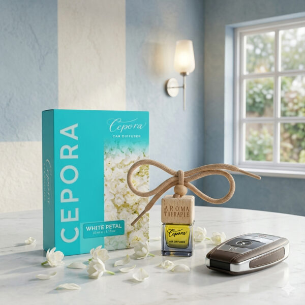 White Petal Car Hanging Perfume by Cepora